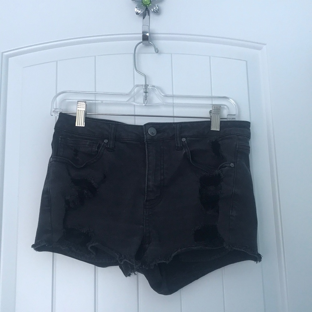 Black Denim Shorts